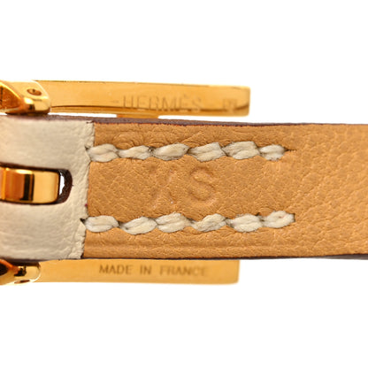Hermes Swift Behapi Double Tour Reversible Bracelet XS Nata Jaune Ambre 7 of 8