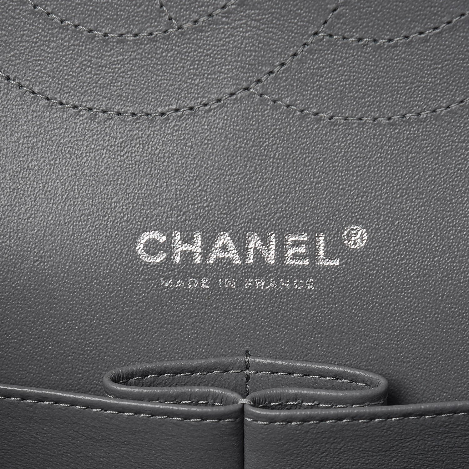 Chanel Caviar Quilted Jumbo Double Flap Grey 10 of 12