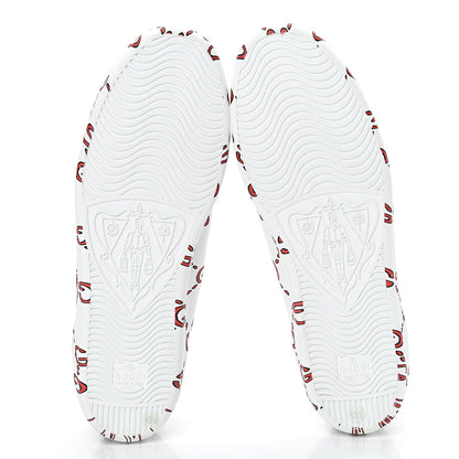 Gucci Calfskin GucciGhost Print Womens Ace Sneakers 40.5 White Hibiscus Red 6 of 10