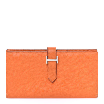 Hermes Epsom Bearn Gusset Wallet Orange 1 of 13