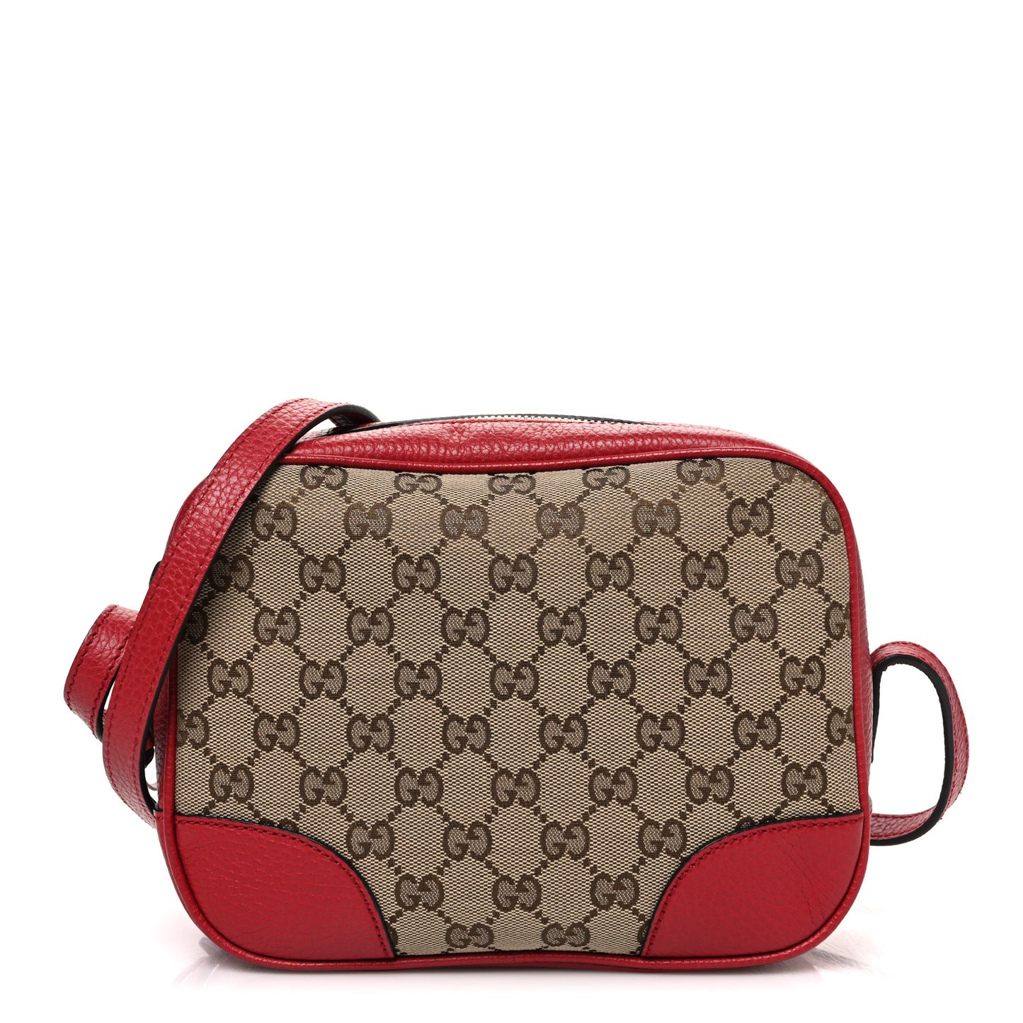 Monogram Dollar Calfskin Mini Bree Messenger Bag Red