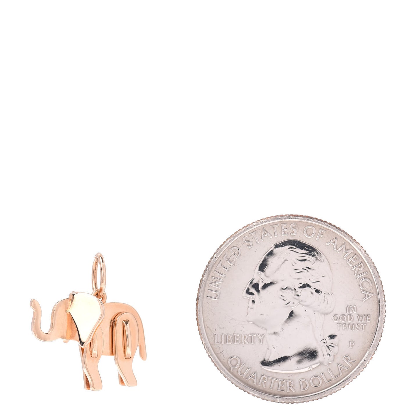 18K Rose Gold Save The Wild Elephant Charm