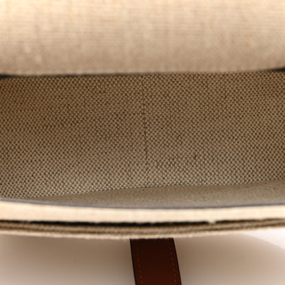 Chloe Linen Calfskin Small Marcie Saddle Bag Sepia Brown 5 of 9