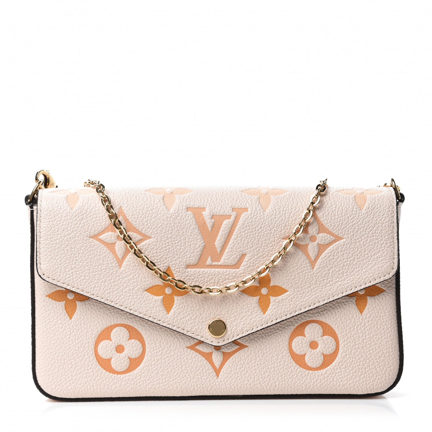 Empreinte Monogram Giant By The Pool Felicie Pochette Chain Wallet Cream Saffron