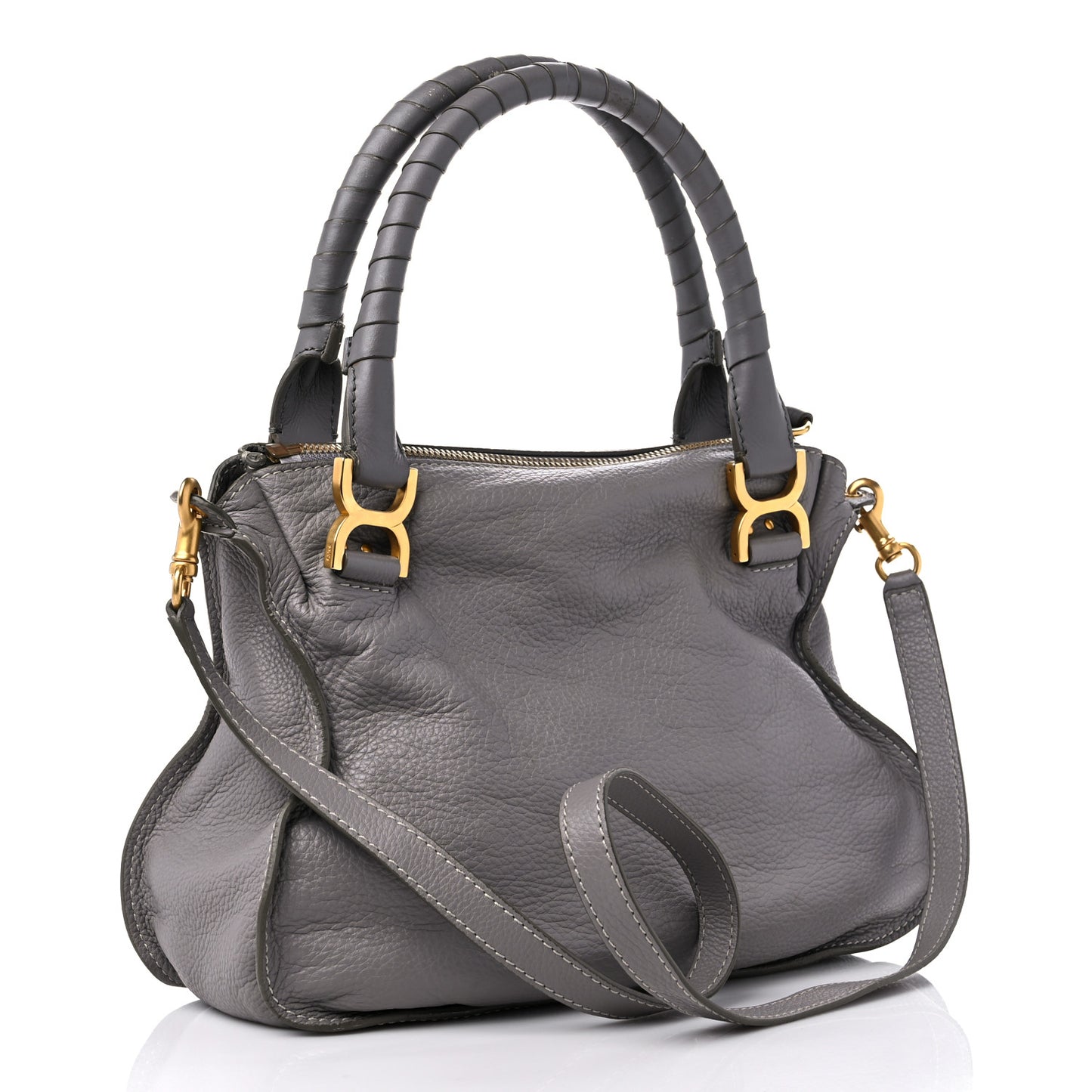 Calfskin Medium Marcie Satchel Cashmere Grey