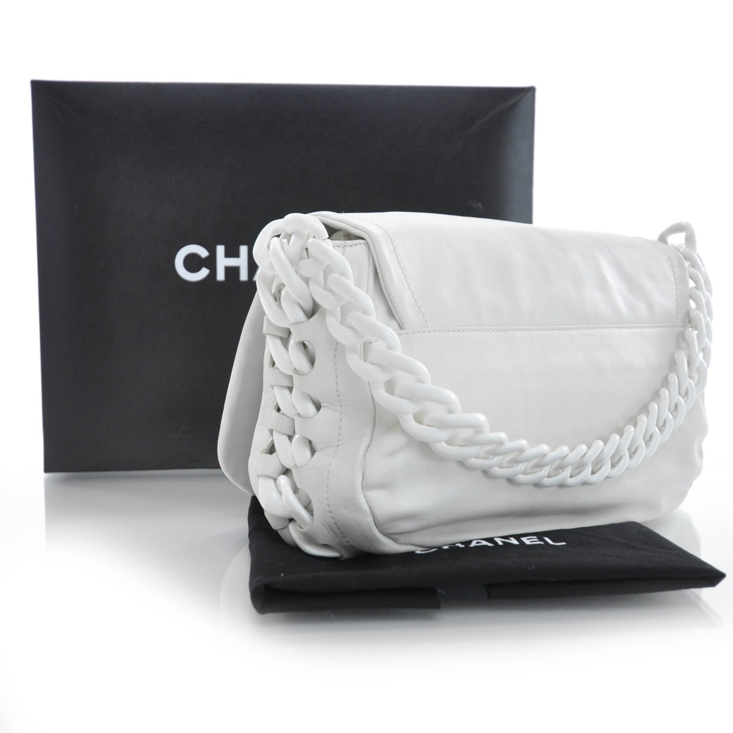 Chanel Leather Modern Chain Flap White 3 of 8