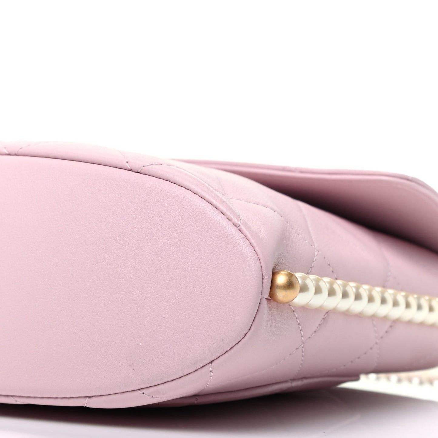 Calfskin Quilted Pearl Small About Pearls Hobo Bag Light Pink