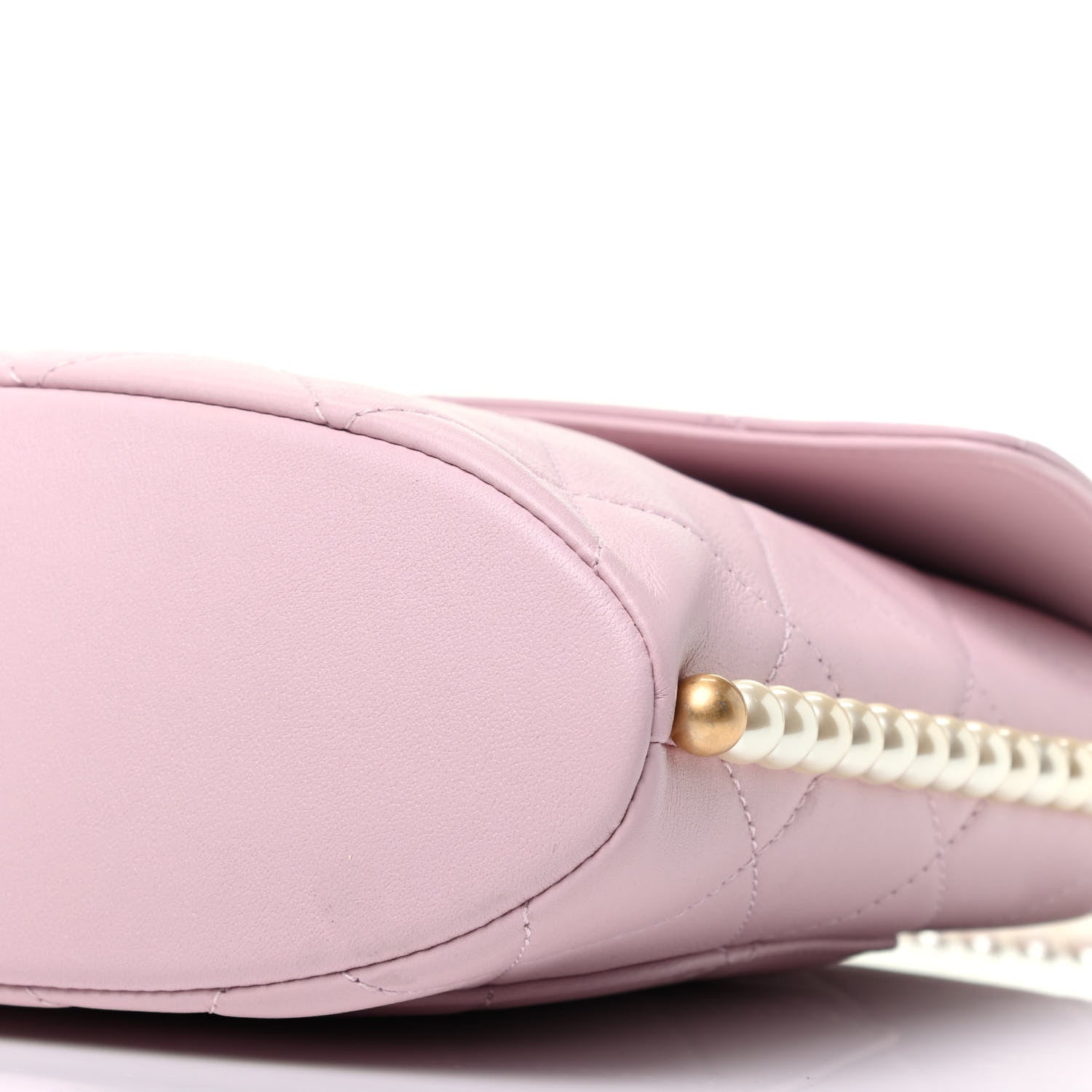 Chanel Calfskin Quilted Pearl Small About Pearls Hobo Bag Light Pink 9 of 9