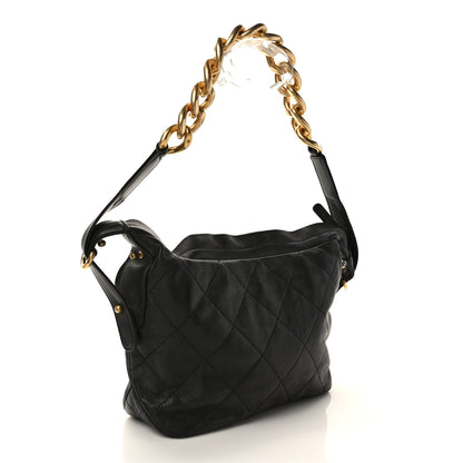Chanel Calfskin Quilted Daily Hobo Black 3 of 10