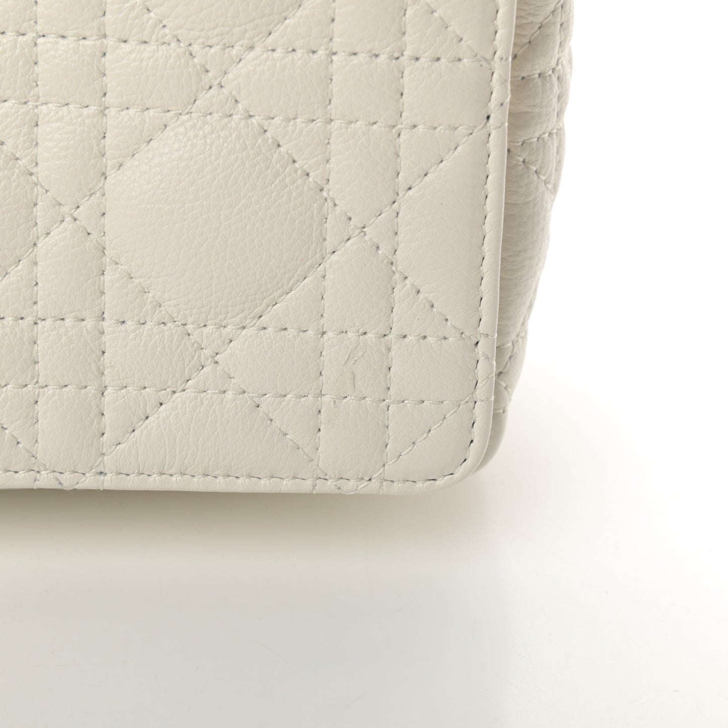 Lambskin Cannage Medium Dior Bag Ivory