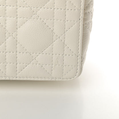 Christian Dior Lambskin Cannage Medium Dior Bag Ivory 11 of 12