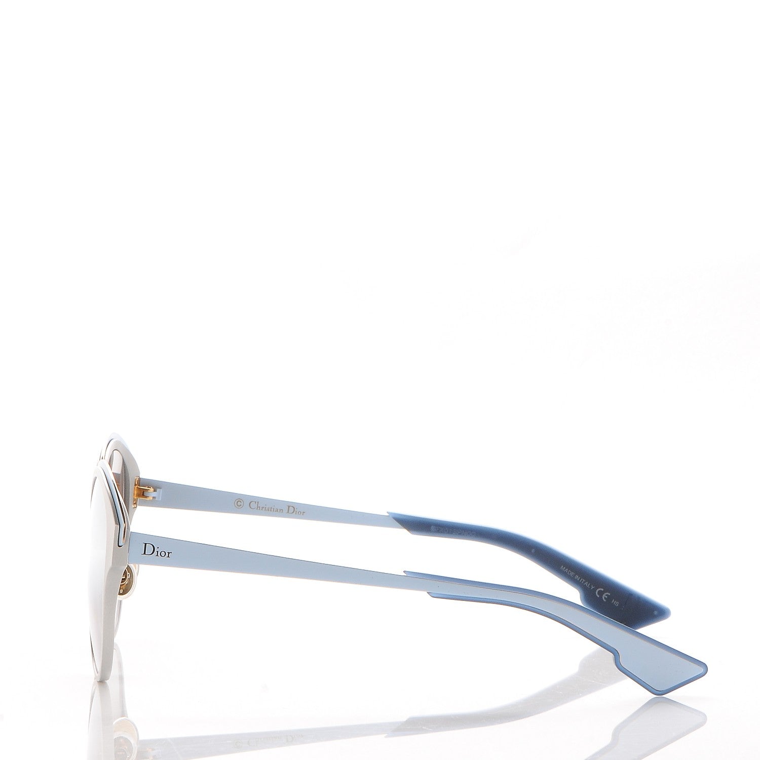 Christian Dior Sun Mirrored Round Sunglasses Blue 3 of 10