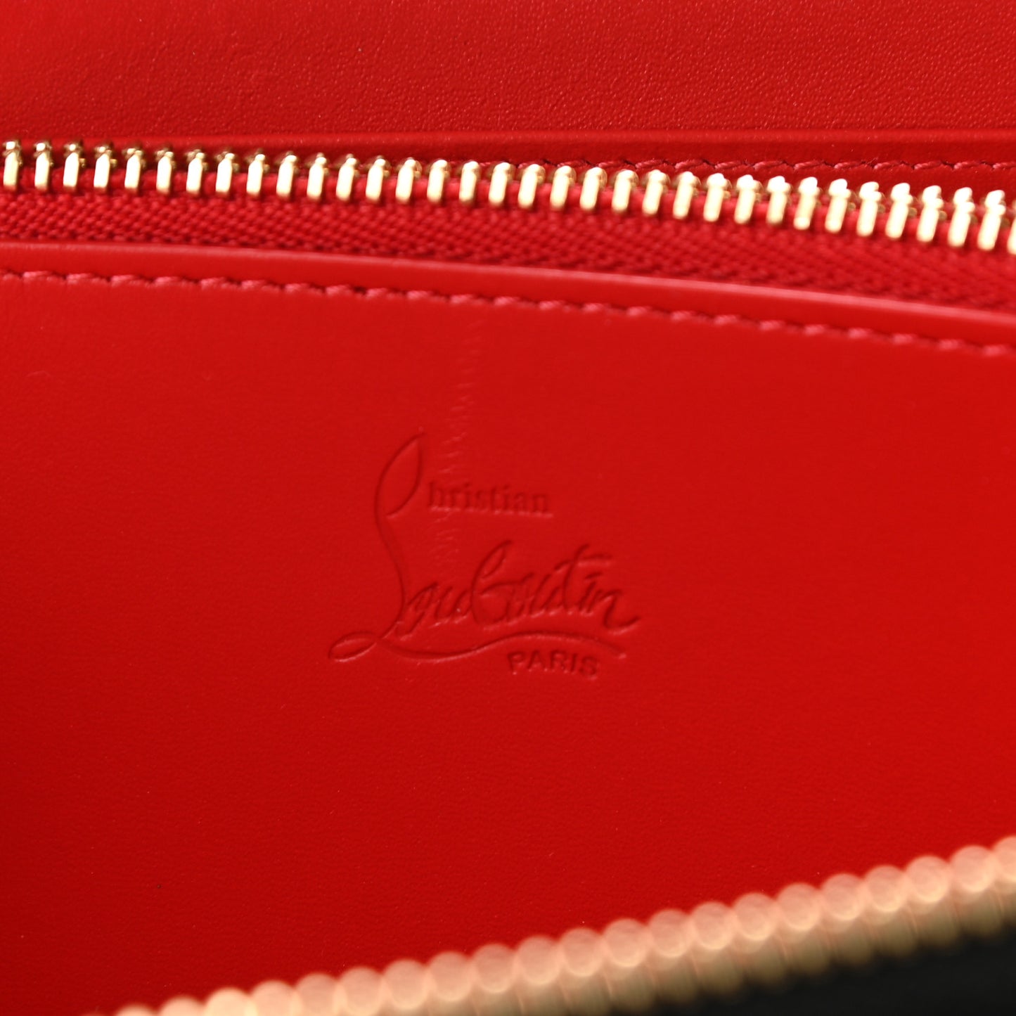 Calfskin Panettone Logo Zip Around Wallet Black Platine