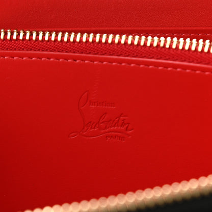 Christian Louboutin Calfskin Panettone Logo Zip Around Wallet Black Platine 6 of 8