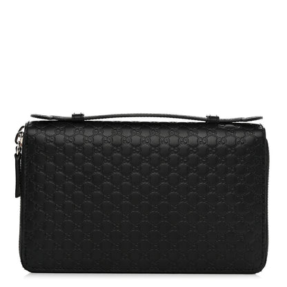 Gucci Microguccissima Zip Around Top Handle Travel Wallet Testa Di Moro 1 of 8