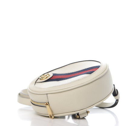 Gucci Textured Calfskin Web Mini Ophidia Round Backpack Mystic White 3 of 10