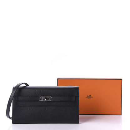 Hermes Epsom Kelly Wallet To Go Black 10 of 10