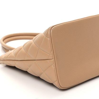 Chanel Caviar Quilted Medallion Tote Beige 9 of 10