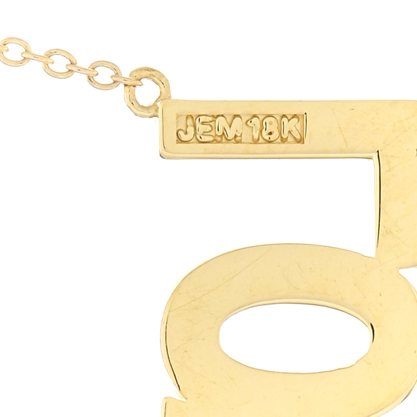 18K Yellow Gold Diamond Love Pendant Necklace