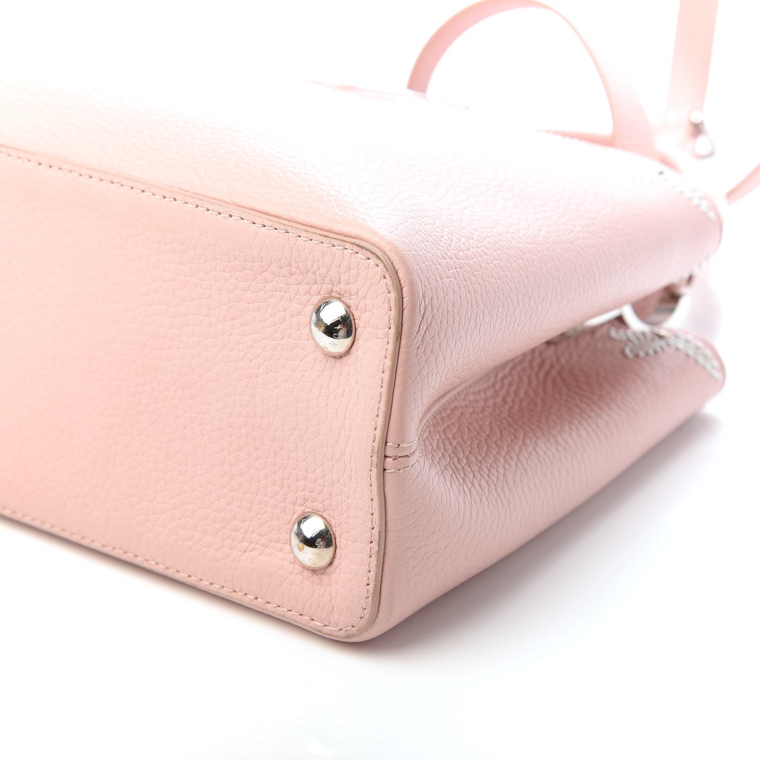 Louis Vuitton Taurillon Flowers Capucines PM Magnolia 8 of 9