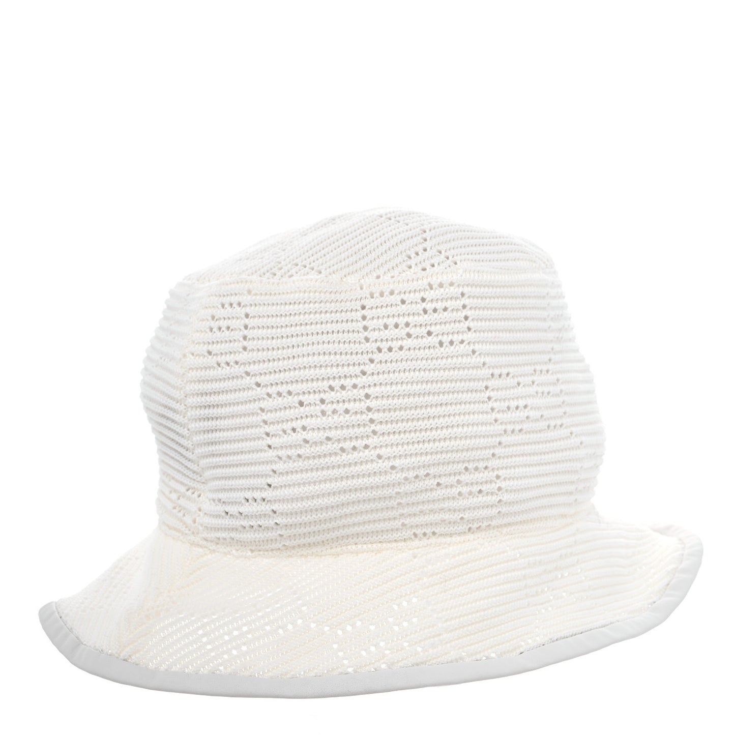 Cotton Crochet GG Monogram Bucket Hat M Moon Ivory
