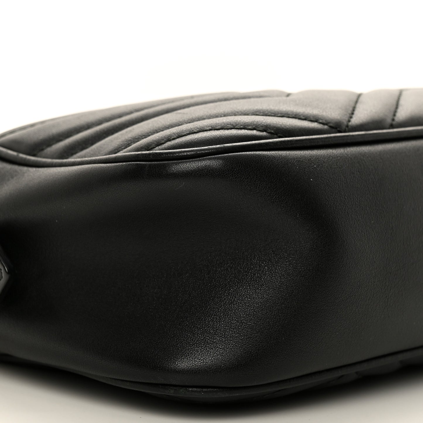 Calfskin Matelasse Small GG Marmont Chain Shoulder Bag Black