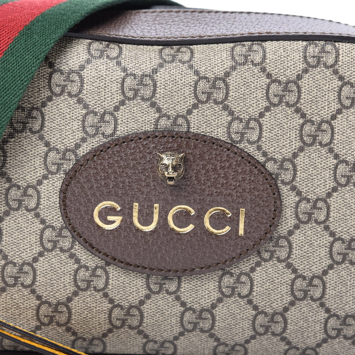GG Supreme Monogram Web Neo Vintage Shoulder Bag Beige New Acero Crop