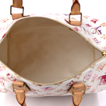 Louis Vuitton Watercolor Aquarelle Speedy 30 White 5 of 15