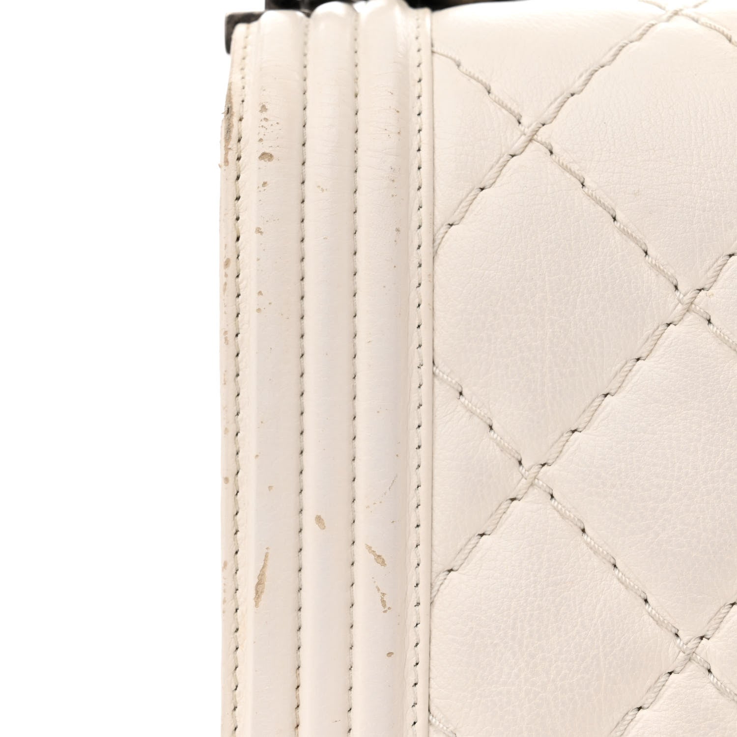 Chanel Calfskin Double Stitch New Medium Boy Flap White 18 of 20