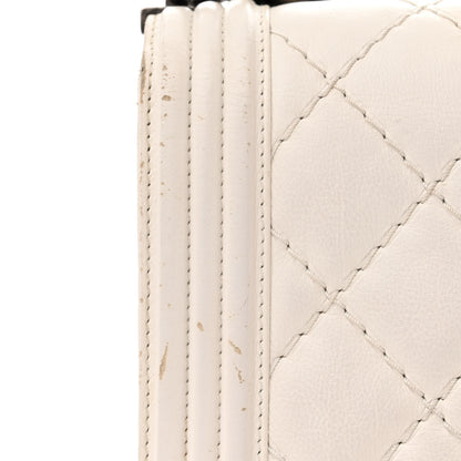 Chanel Calfskin Double Stitch New Medium Boy Flap White 18 of 20