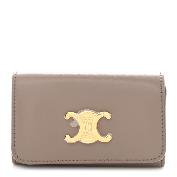 Celine Shiny Calfskin Triomphe Key Case Pebble 1805804 – FASHIONPHILE