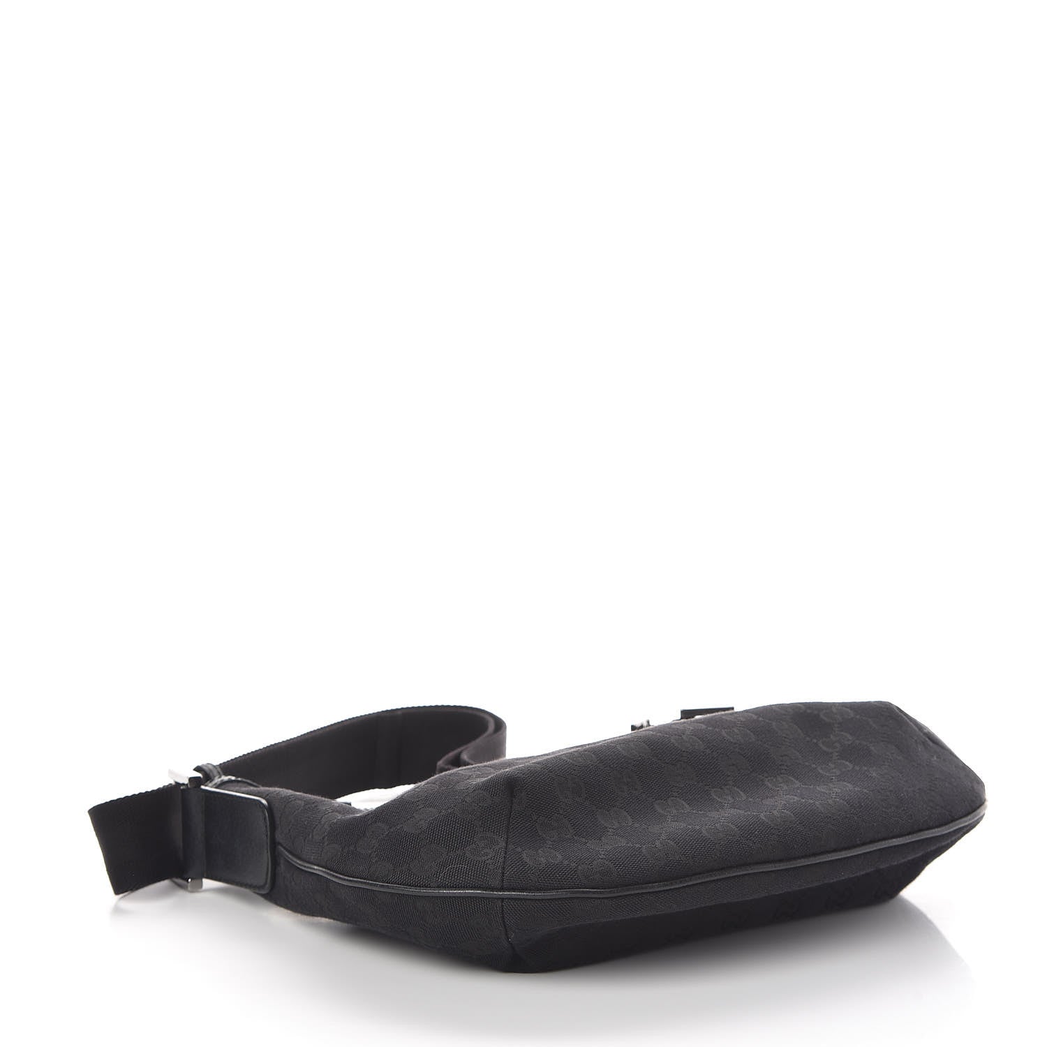 Gucci Monogram Medium Half Moon Hobo Black 4 of 8