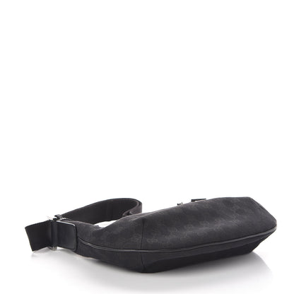 Gucci Monogram Medium Half Moon Hobo Black 4 of 8