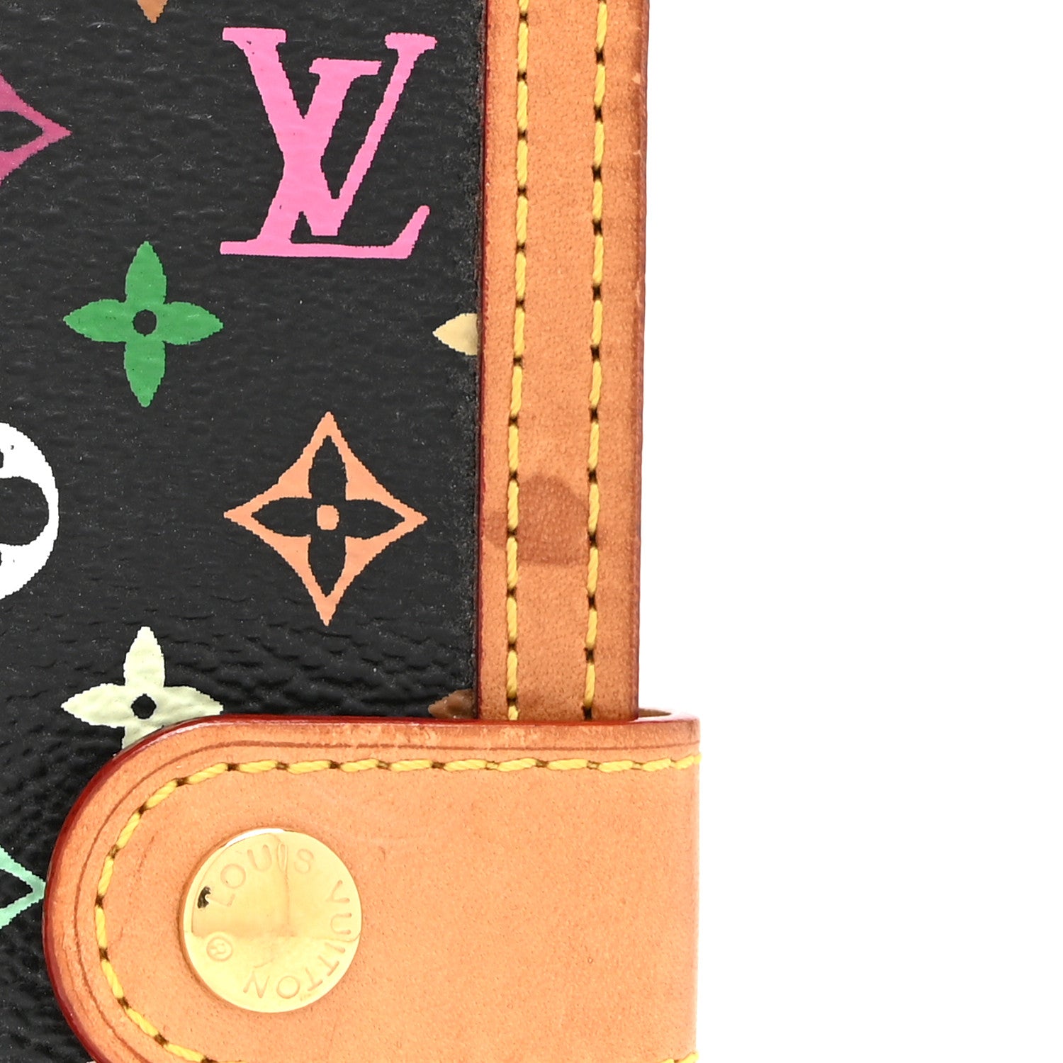 Louis Vuitton Monogram Multicolor Small Ring Agenda Cover Black 8 of 9