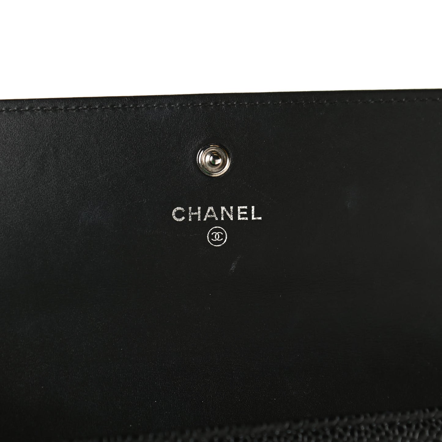 Caviar Timeless CC Large Gusset Flap Wallet Black