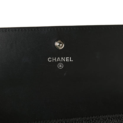 Chanel Caviar Timeless CC Large Gusset Flap Wallet Black 6 of 12
