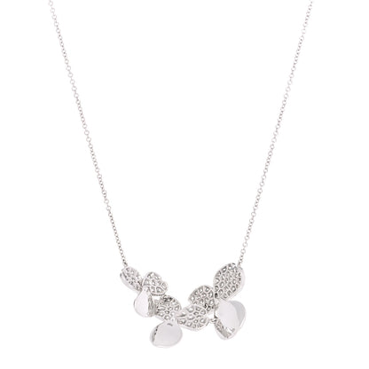 Tiffany Platinum Diamond Mini Paper Flowers Cluster Pendant Necklace 3 of 6