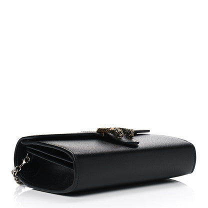 Gucci Calfskin Web Mini Dionysus Chain Wallet Black 3 of 5