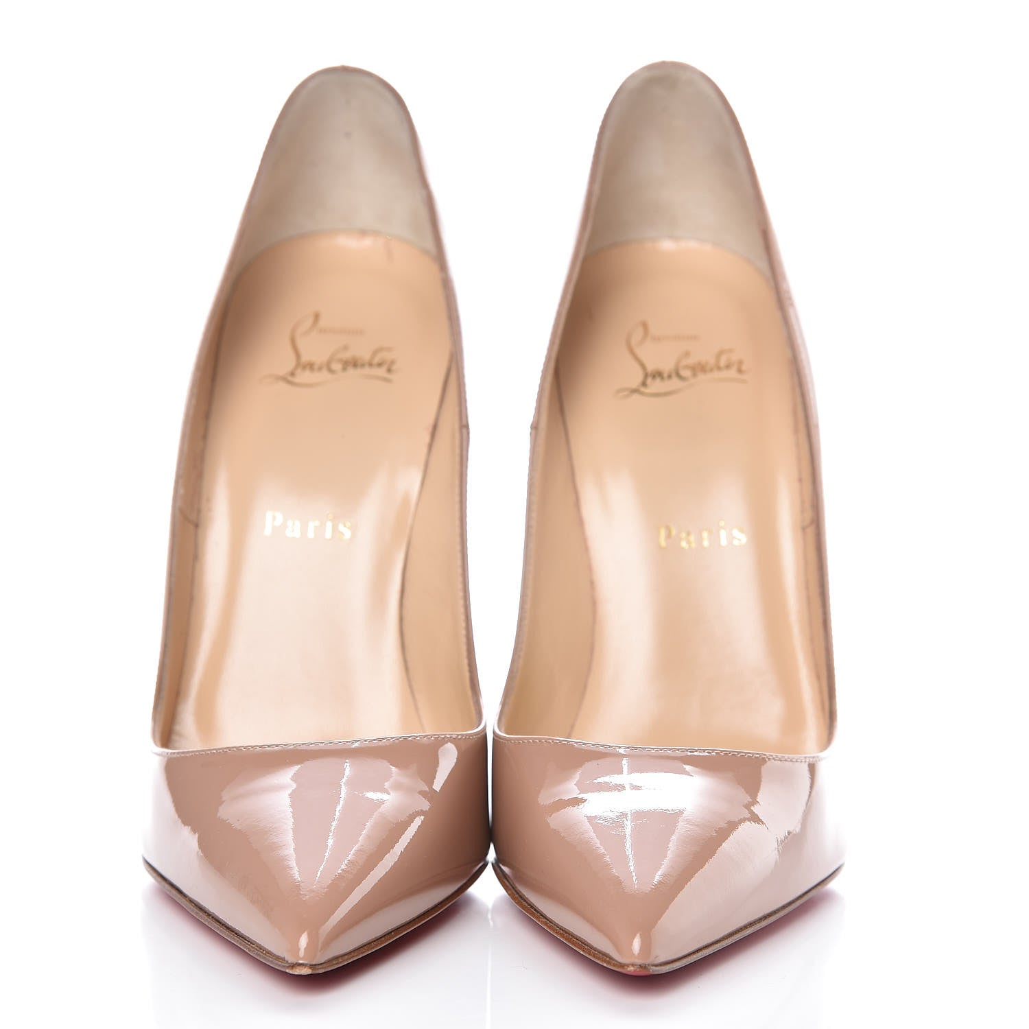 Christian Louboutin Patent So Kate 120 Pumps 38 Nude 2 of 8