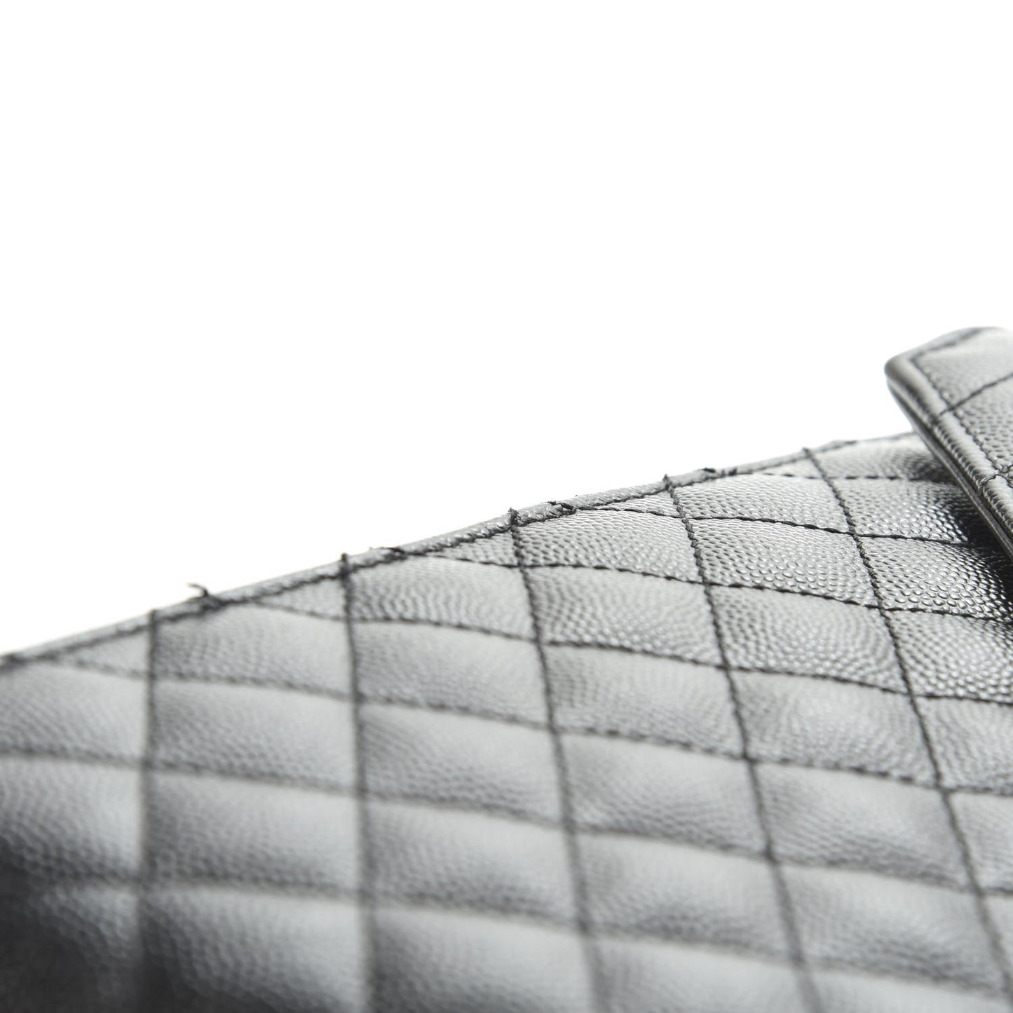 Grain De Poudre Large Tri-Quilt Monogram Satchel Black