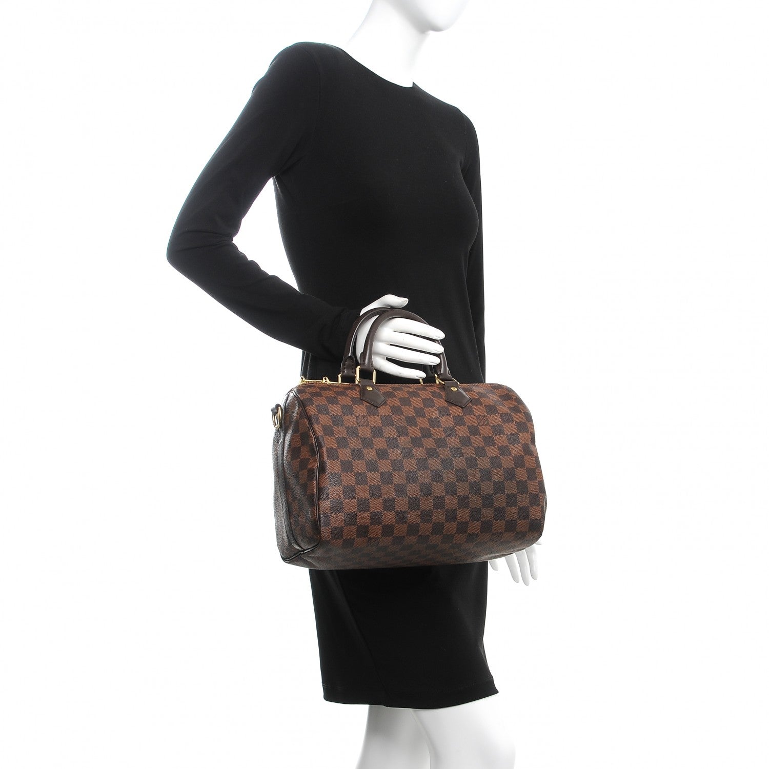 Louis Vuitton Damier Ebene Speedy Bandouliere 30 3 of 10