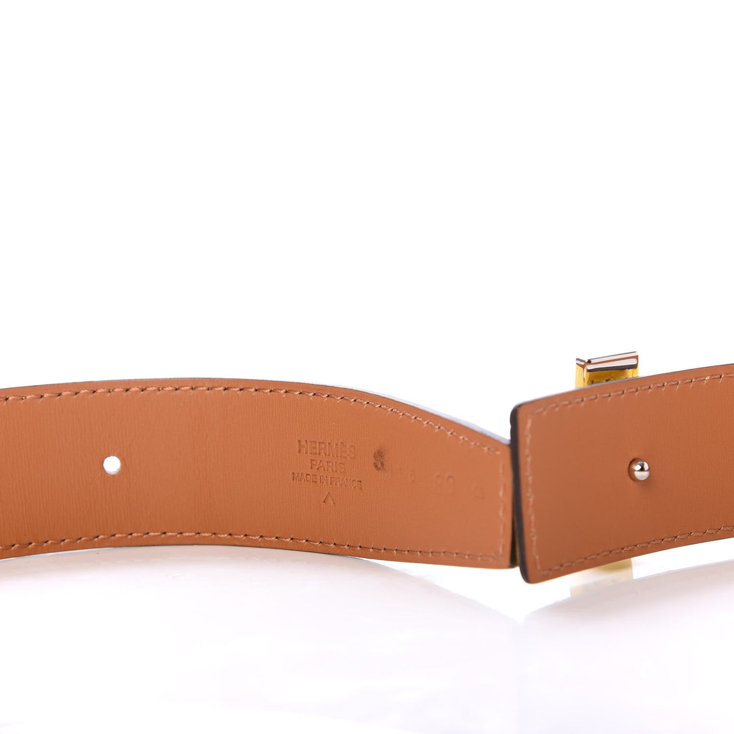 Shiny Porosus Crocodile 32mm Enamel Quizz H Belt 80 Mimosa