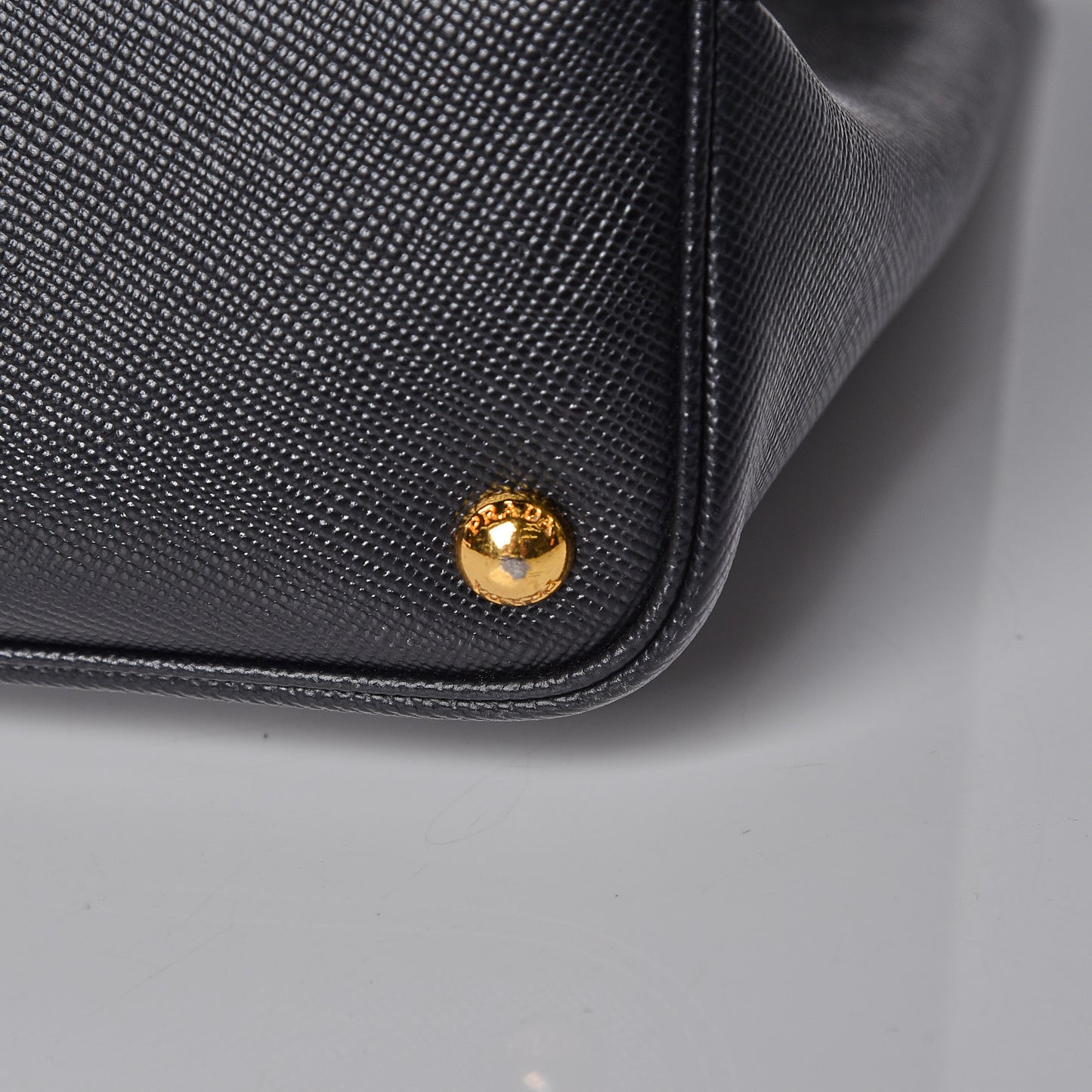 Saffiano Cuir Large Double Bag Black Fuoco