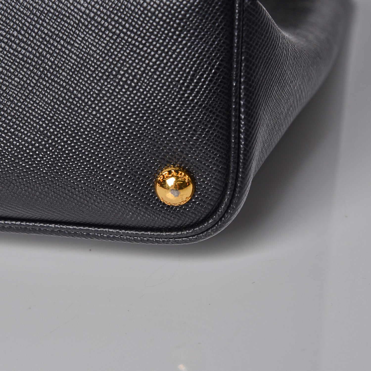 Prada Saffiano Cuir Large Double Bag Black Fuoco 17 of 18