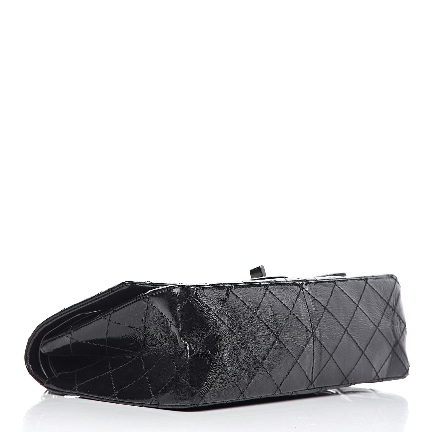 Glazed Calfskin Quilted 2.55 Reissue 226 Flap So Black