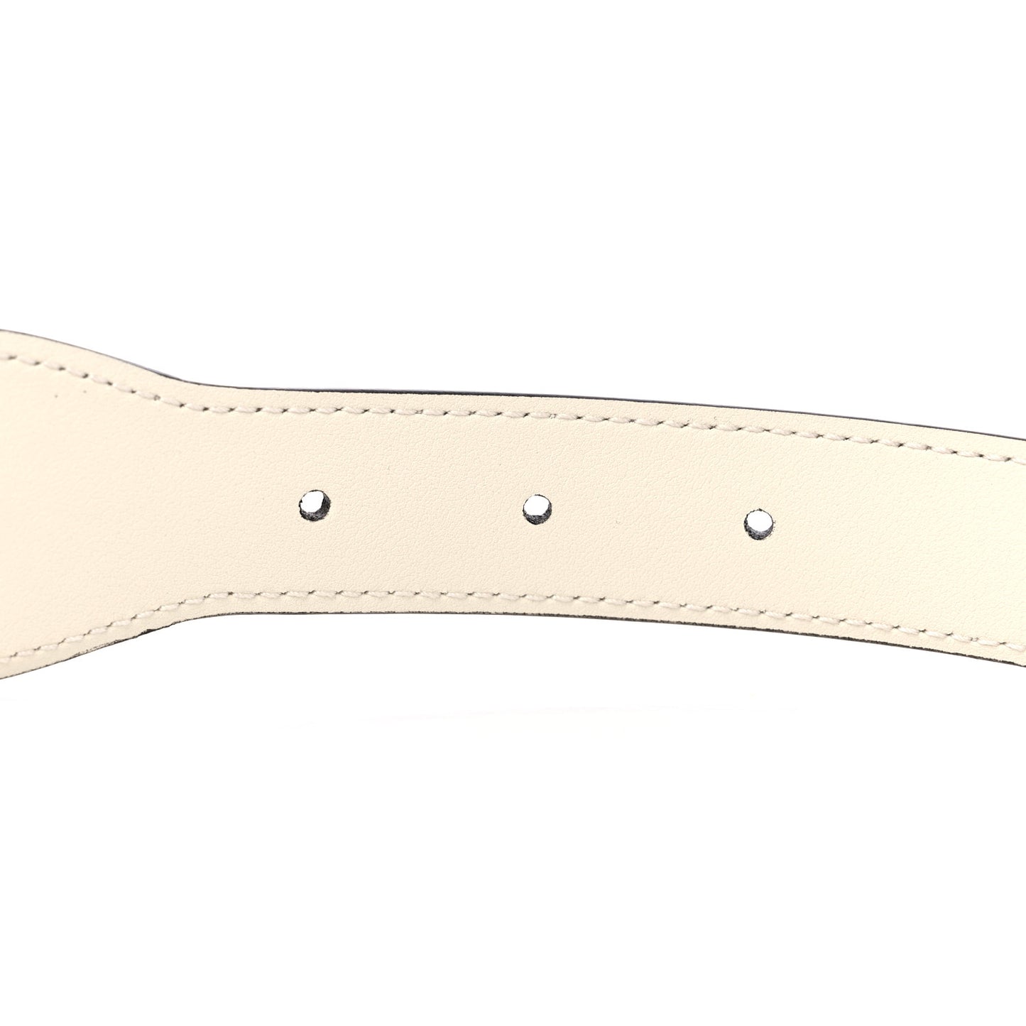 Efesto Leather Horsebit 25mm Belt 85 34 Mystic White