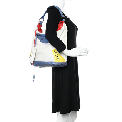 Balenciaga Agneau Classic Hardware Day Hobo White Multicolor 2 of 10