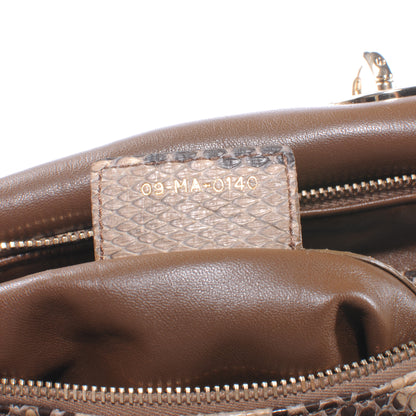 Christian Dior Cannage Python Medium Granville Marron Fonce 8 of 8