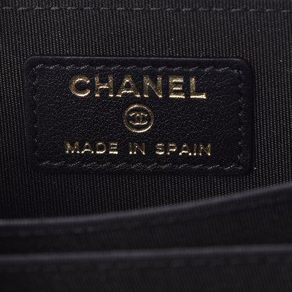 Chanel Caviar Quilted Boy Zip Around Coin Purse Wallet Black 6 of 8