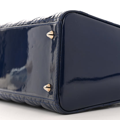 Christian Dior Patent Cannage Medium Lady Dior Blue 9 of 12